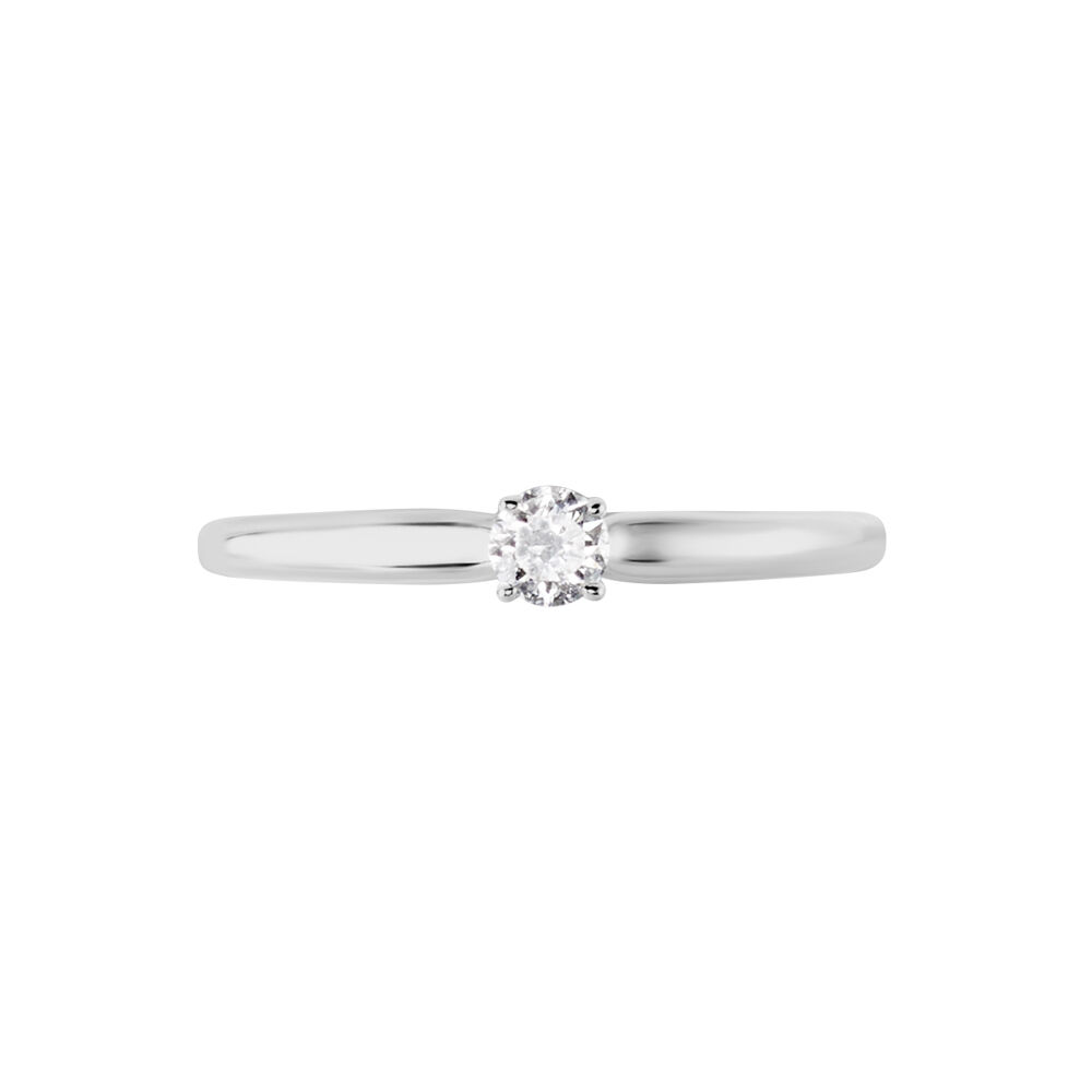 Bague Solitaire Flora Or Blanc Diamant - Solitaires Femme | Marc Orian