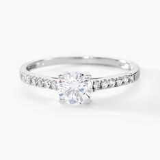Bague Manon Or Blanc Oxyde De Zirconium - Bagues Solitaire Femme | Marc Orian