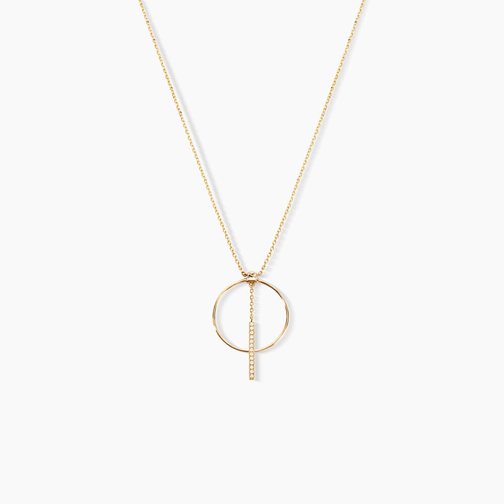 Collier Or Jaune Guda Oxyde De Zirconium - Colliers avec pierres Femme | Marc Orian