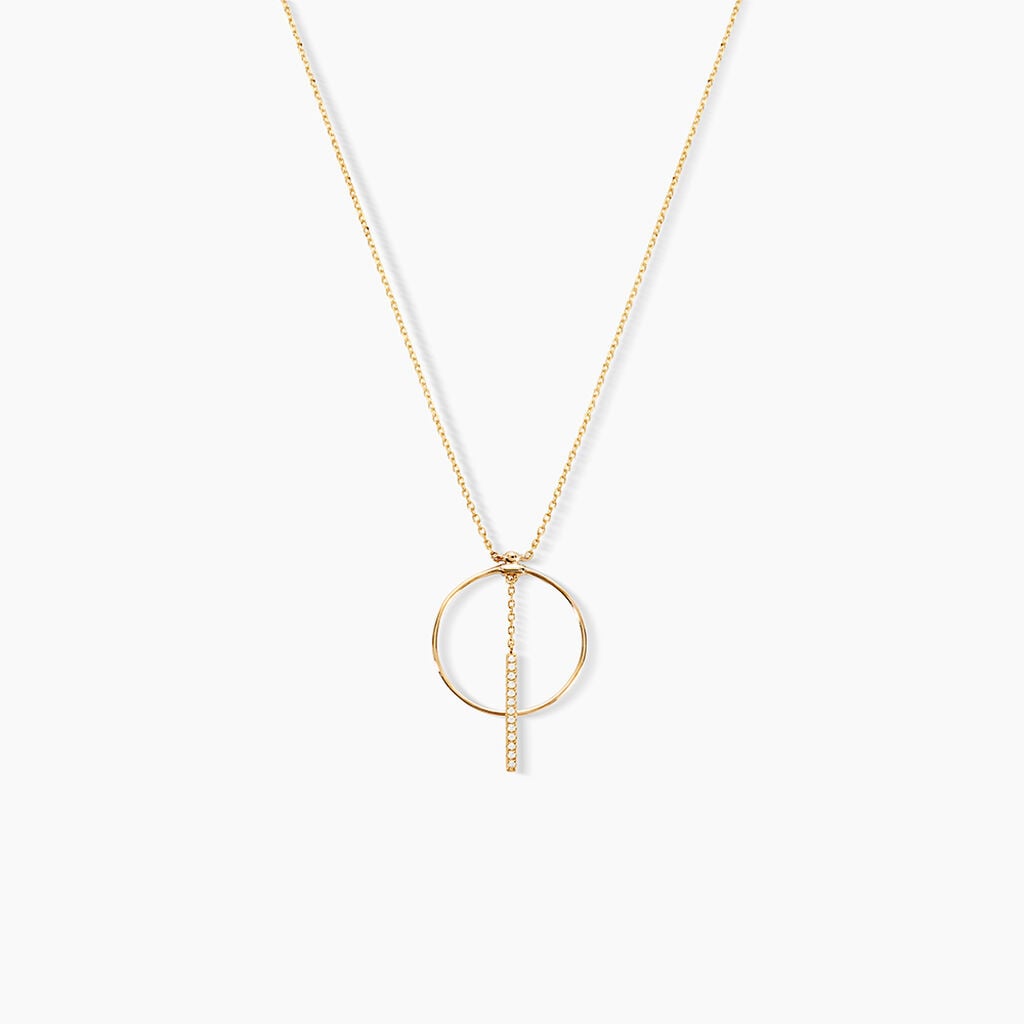 Collier Or Jaune Guda Oxyde De Zirconium - Colliers avec pierres Femme | Marc Orian