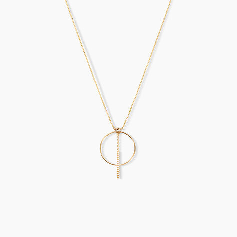 Collier Or Jaune Guda Oxyde De Zirconium - Colliers avec pierres Femme | Marc Orian
