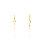 Boucles D'oreilles Pendantes Kristina Or Jaune Oxyde De Zirconium - Pendantes Femme | Marc Orian