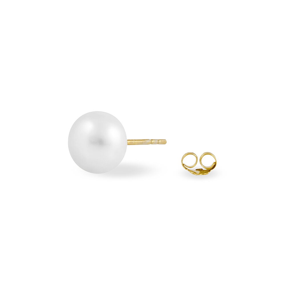 Boucles D'oreilles Puces Kesya Nacres Bouton Or Jaune Perle De Culture - Puces Femme | Marc Orian