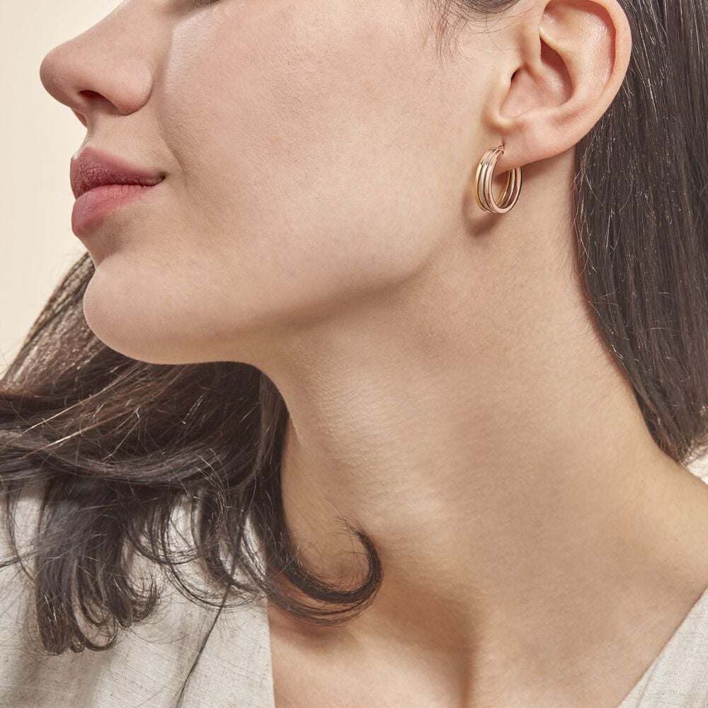 Créoles Iba Or Tricolore - Créoles Femme | Marc Orian