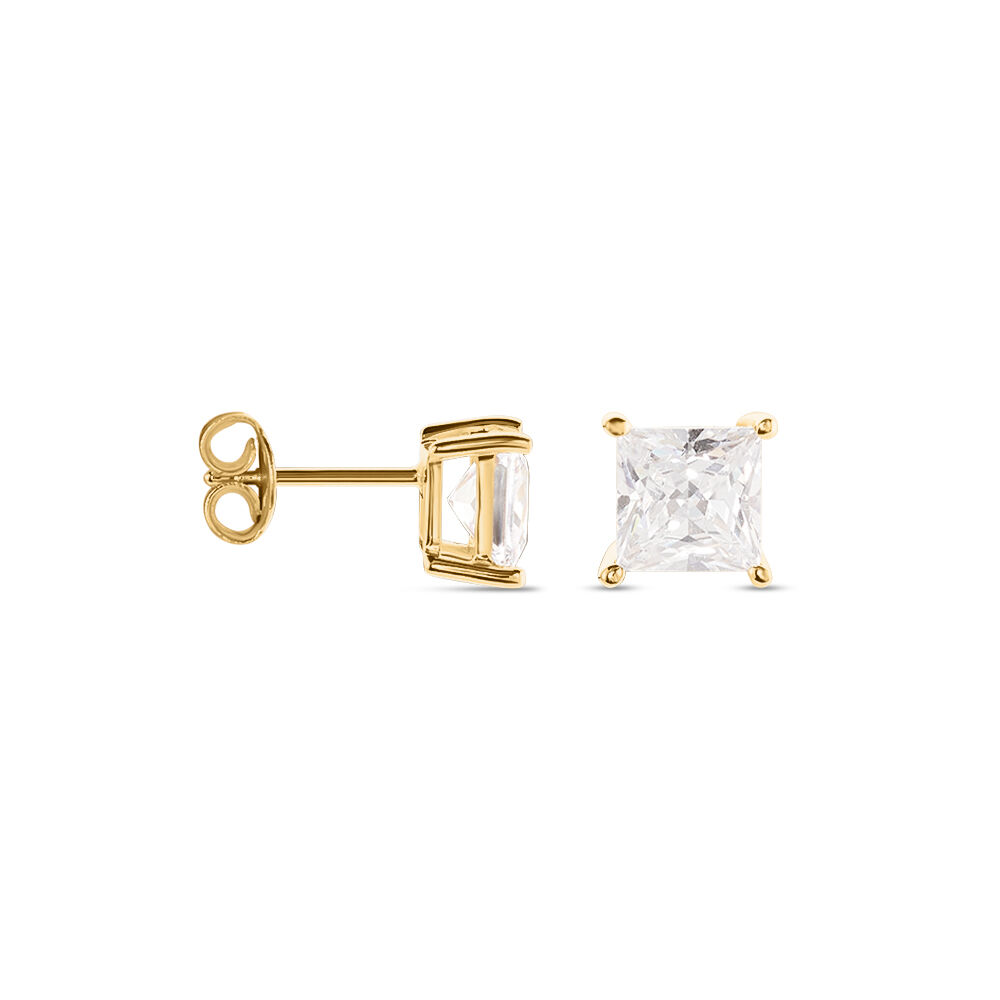 Boucle D'oreille Puce Unitaire Sofiane Plaqué Or Jaune Oxyde Zirconium - Puces Homme | Marc Orian