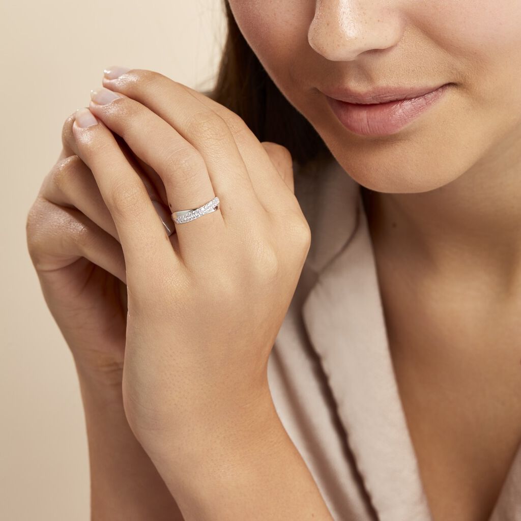 Bague Aglae Or Blanc Oxyde De Zirconium - Bagues Femme | Marc Orian