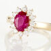Bague Or Jaune Rubis Diamants - Bagues vintage Femme | Marc Orian