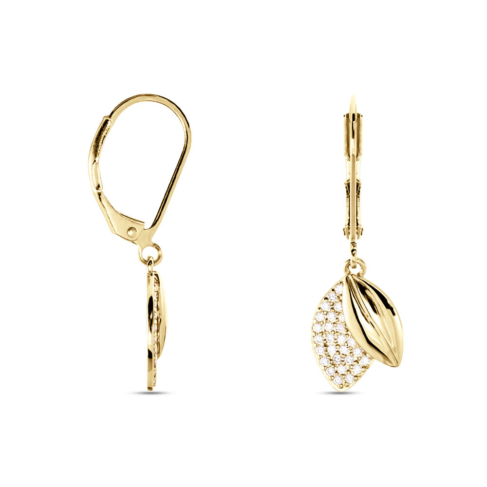 Boucles D'oreilles Pendantes Plaqu&eacute; Or Jaune Simao Oxydes De Zirconium - Pendantes Femme | Marc Orian