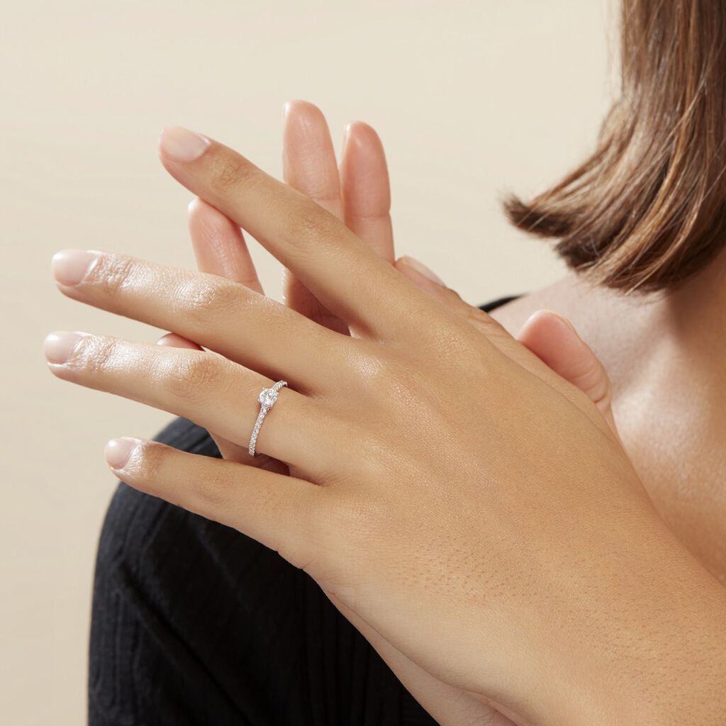 Bague Solitaire Or Blanc Nyala Diamants - Bagues Solitaire Femme | Marc Orian