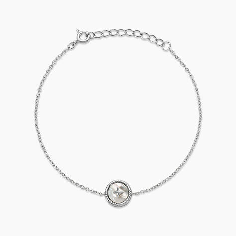 Bracelet Izarra Argent Blanc Nacre - Bracelets Medailles Femme | Marc Orian