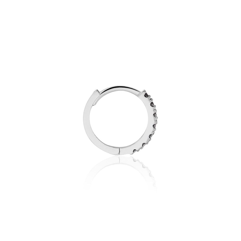 Créole Unitaire Vito Or Blanc Oxyde De Zirconium - Piercings d'oreilles Homme | Marc Orian
