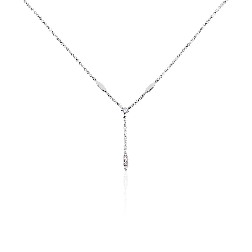 Collier Bormana Argent Blanc Oxyde De Zirconium - Colliers avec pierres Femme | Marc Orian