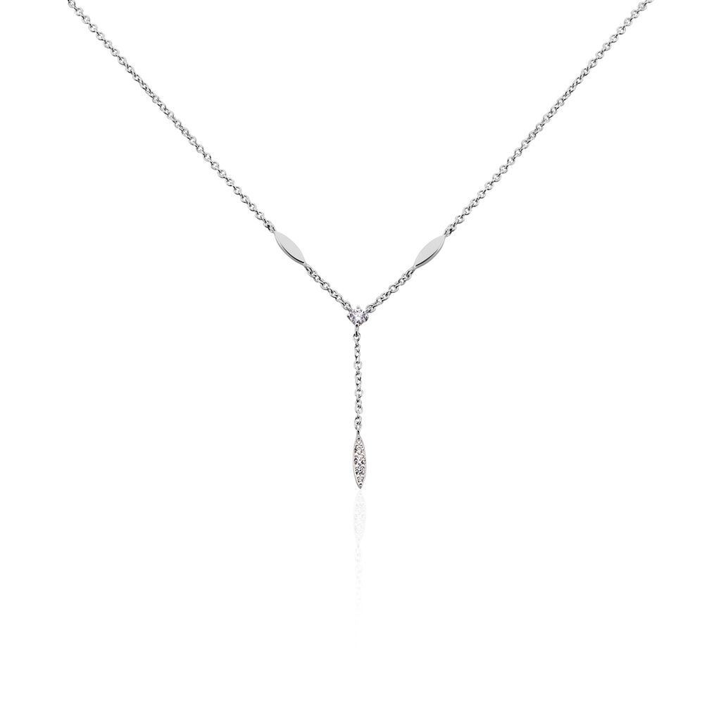 Collier Bormana Argent Blanc Oxyde De Zirconium - Colliers avec pierres Femme | Marc Orian