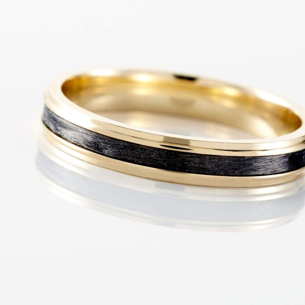 Alliance Camille Ruban Plat Or Jaune - Alliances duo Unisex | Marc Orian