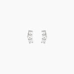 Boucles D'Oreilles Puces Dani Argent Blanc Oxyde De Zirconium - Puces Femme | Marc Orian