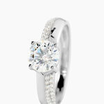 Bague Solitaire Messine Or Blanc Oxyde De Zirconium - Solitaires Femme | Marc Orian