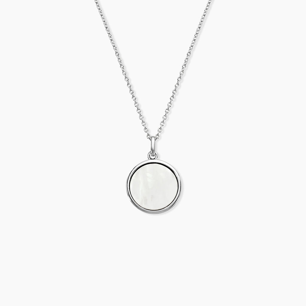 Collier Zealie Argent Blanc Nacre - Colliers avec pierres Femme | Marc Orian