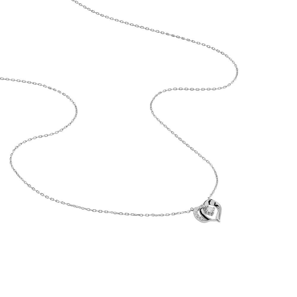 Collier Aggie Argent Blanc Oxyde De Zirconium - Colliers avec pierres Femme | Marc Orian
