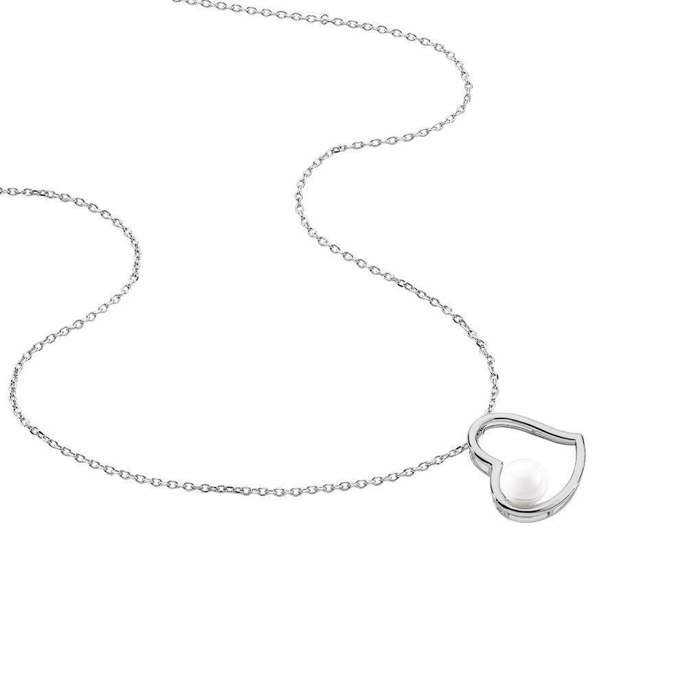 Collier Isalyne Argent Blanc C&eacute;ramique - Colliers avec pierres Femme | Marc Orian