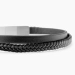 Bracelet Jourdan Cuir De Vache Noir - Bracelets cuir Homme | Marc Orian