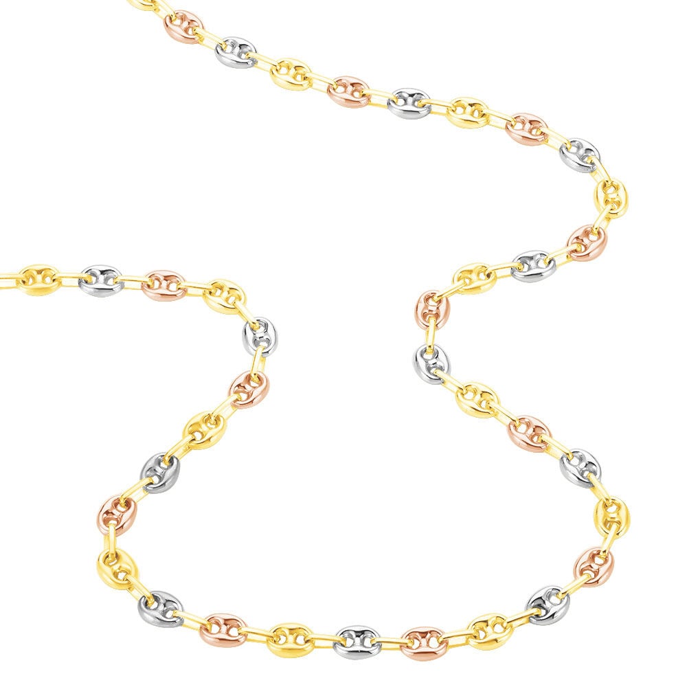 Collier Dami Maille Grain De Cafe Or Tricolore - Chaines Homme | Marc Orian