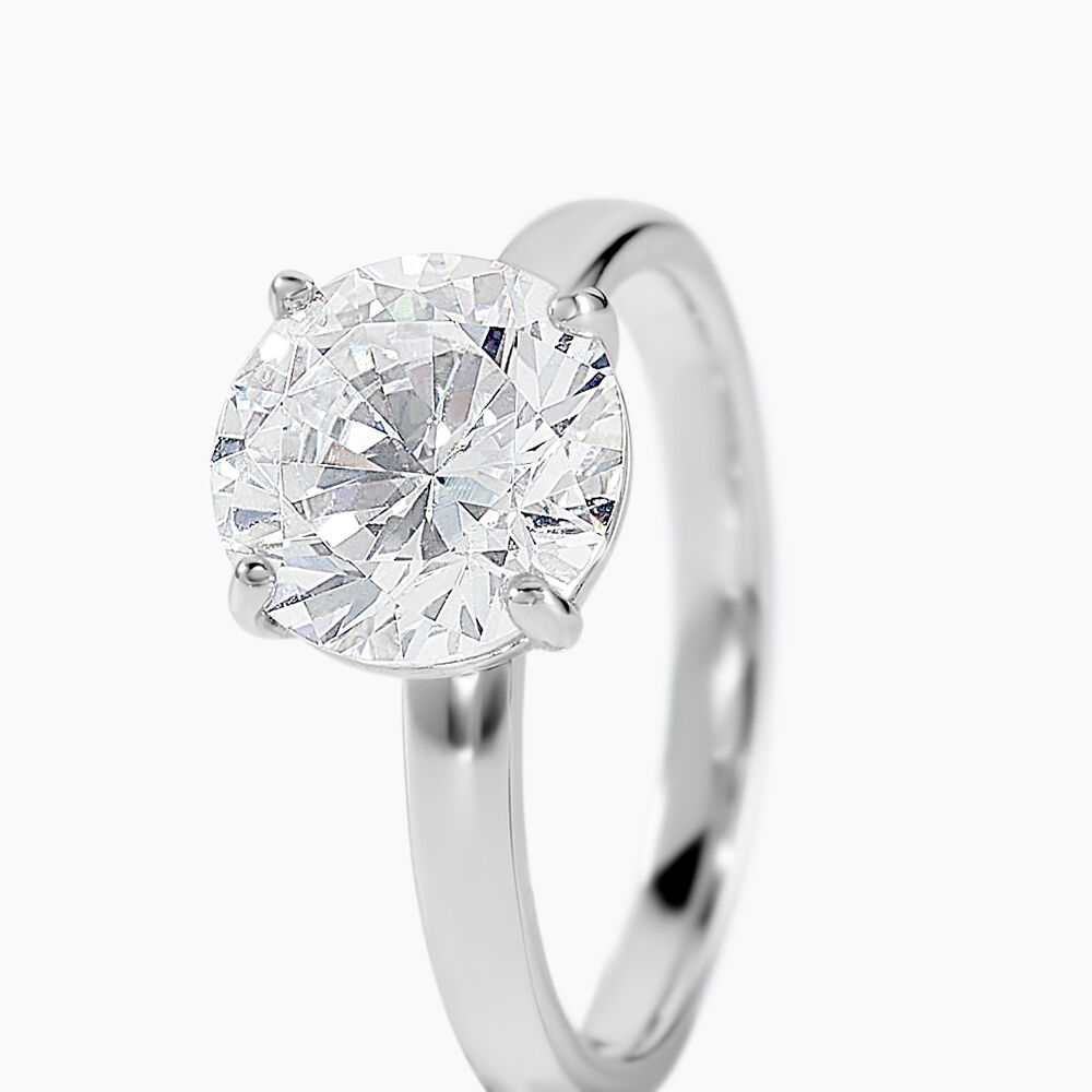 Bague Solitaire Stella Argent Blanc Oxyde De Zirconium - Bijoux fantaisie Femme | Marc Orian