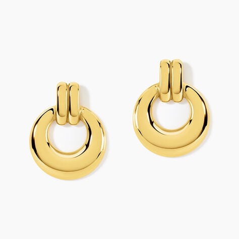Boucles D'Oreilles Pendantes Vaidah Acier Jaune - Pendantes Femme | Marc Orian