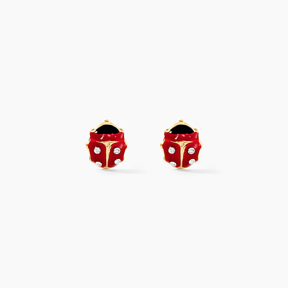 Boucles D'oreilles Puces Deena Or Jaune Oxyde De Zirconium - Puces Enfant | Marc Orian