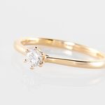 Bague Solitaire Athena Or Jaune Diamant - Parures de mariage Femme | Marc Orian