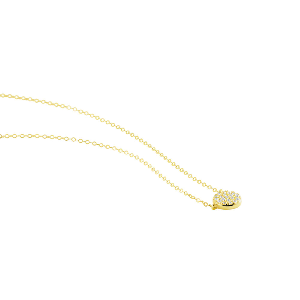 Collier Or Jaune Burak Oxyde De Zirconium - Colliers avec pierres Femme | Marc Orian