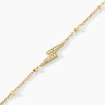 Bracelet Aurore Acier Dor&eacute; &eacute;clair Cristal - Bracelets cha&icirc;nes Femme | Marc Orian