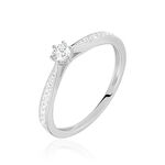 Bague Solitaire Symphonie Or Blanc Diamant - Parures de mariage Femme | Marc Orian