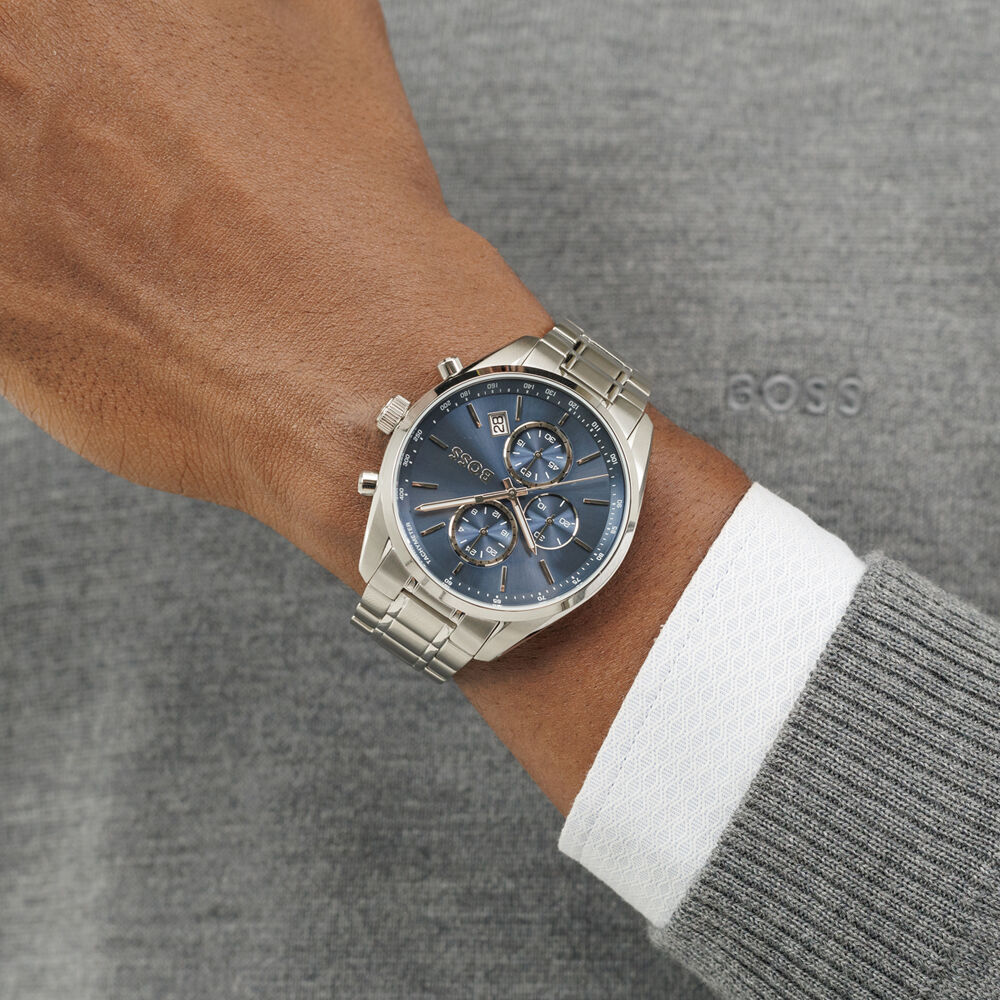 Montre Boss Grand Prix 44 Bleu - Fête des pères Homme | Marc Orian