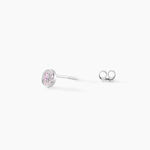 Boucles D'oreilles Puces Auxana Argent Blanc Oxyde De Zirconium - Puces Femme | Marc Orian