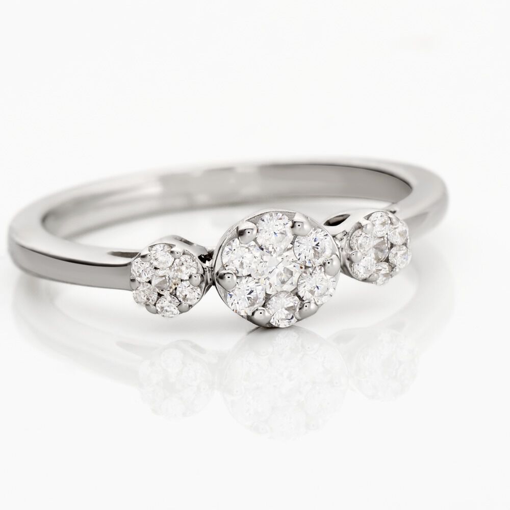 Bague Acil Argent Blanc Oxyde De Zirconium - Bijoux fantaisie Femme | Marc Orian