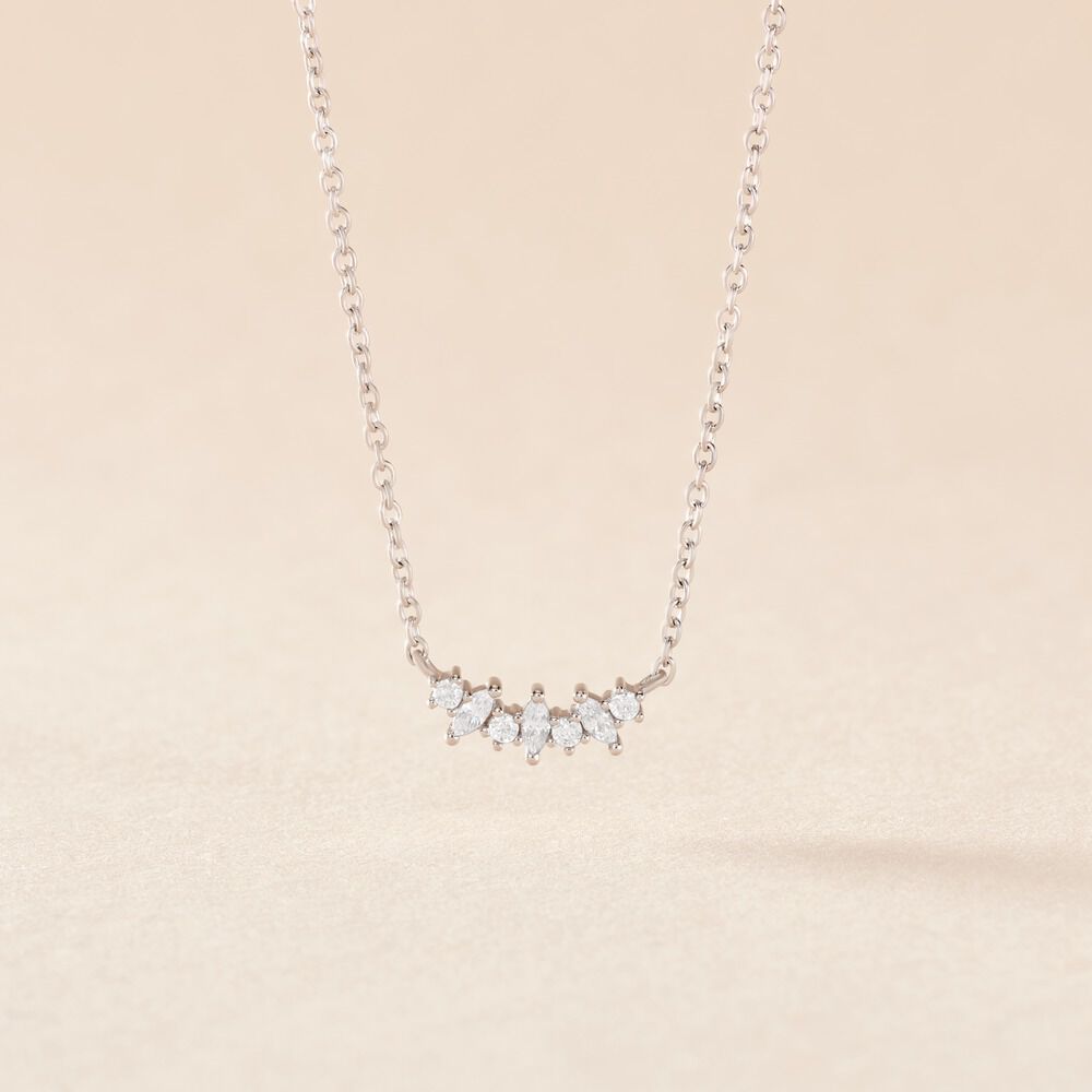 Collier Argent Eden Oxyde De Zirconiums - Colliers avec pierres Femme | Marc Orian