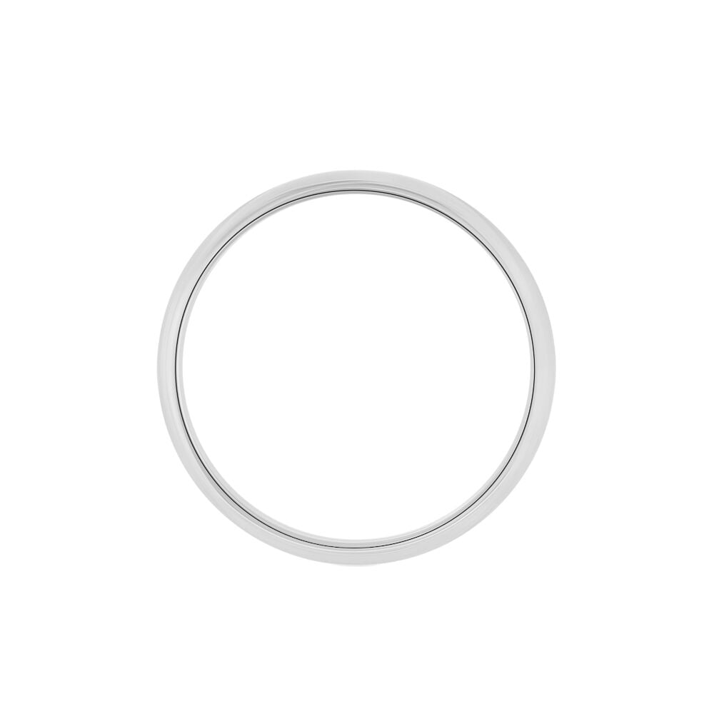 Alliance Aphroditia Demi Jonc Bombe Platine Blanc - Alliances duo Famille | Marc Orian