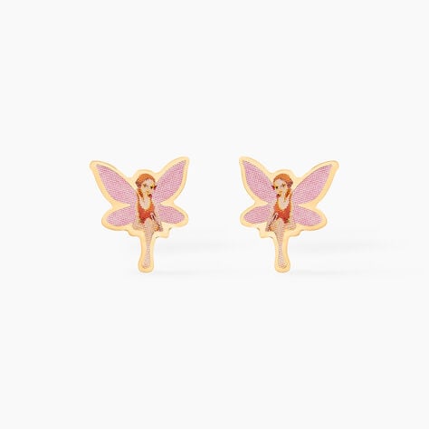 Boucles D'oreilles Puces Feerie Or Jaune - Puces Enfant | Marc Orian