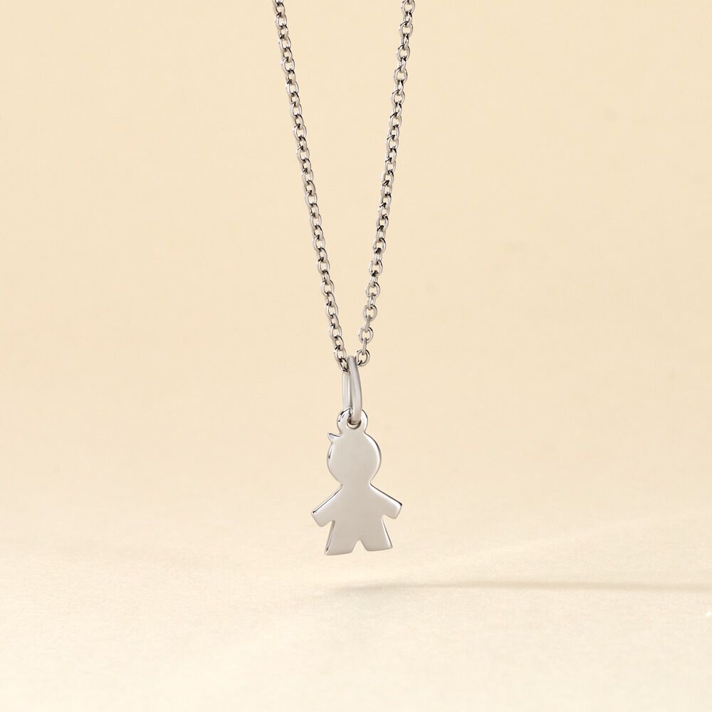 Pendentif Kids Argent Blanc - Bijoux fantaisie Femme | Marc Orian