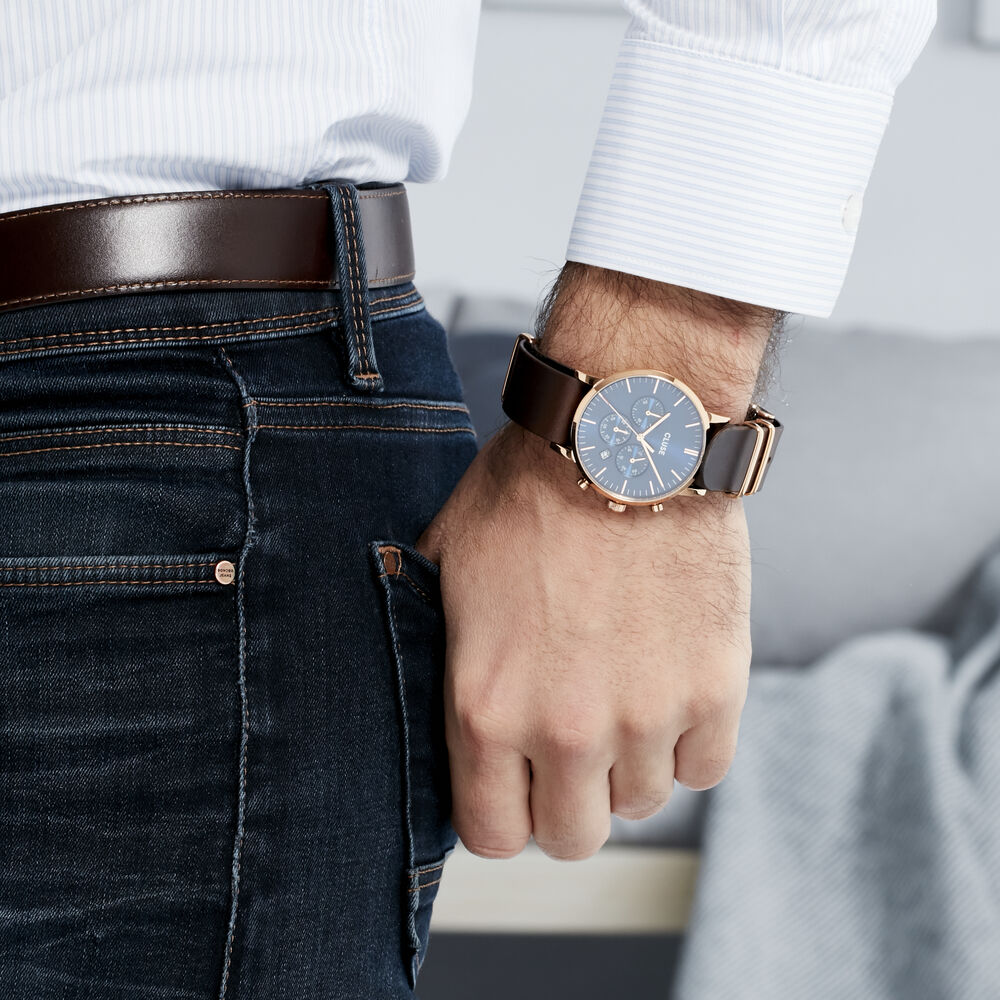 Montre cluse shop bracelet cuir marron