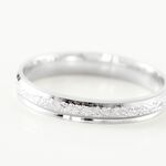 Alliance Caroline Sablee Ruban Plat Or Blanc - Alliances personnalis&eacute;es Unisex | Marc Orian