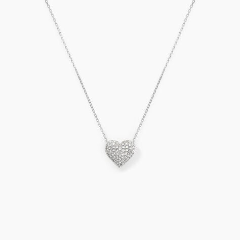 Collier Ti Amo Or Blanc Diamant - Colliers avec pierres Femme | Marc Orian