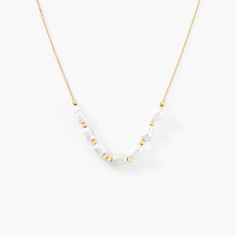 Collier Bron Or Jaune Perle De Culture - Colliers avec pierres Femme | Marc Orian