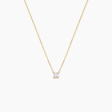 Collier Or Jaune Aphrodite Diamant - Colliers solitaires Femme | Marc Orian