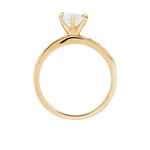 Bague Double Jeu Plaqu&eacute; Or Jaune Oxyde De Zirconium - Solitaires Femme | Marc Orian