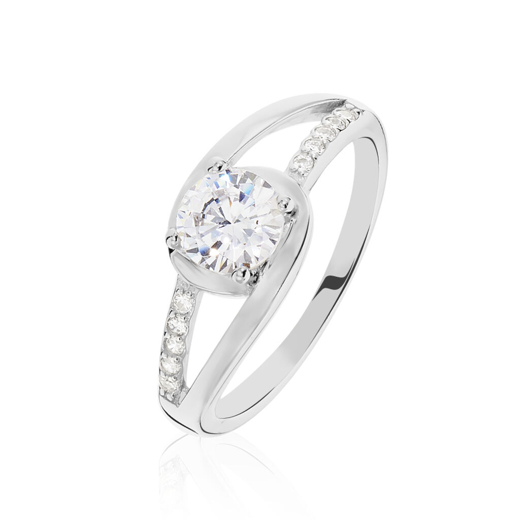 Bague Maelly Argent Blanc Oxyde De Zirconium - Solitaires Femme | Marc Orian
