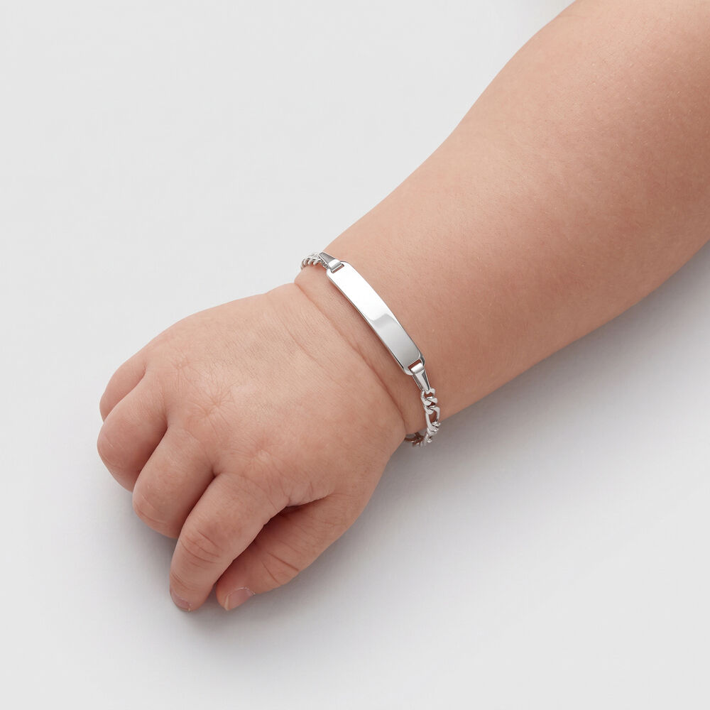 Bracelet Identite Bebe Or Blanc Bartolomee - Gourmettes Enfant | Marc Orian