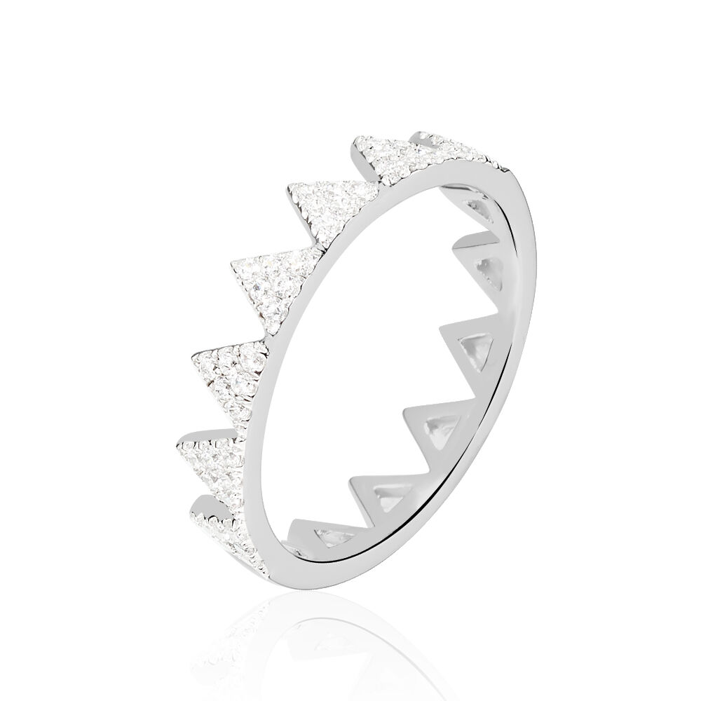 Bague Doria Argent Blanc Oxyde De Zirconium - Bagues avec pierre Femme | Marc Orian
