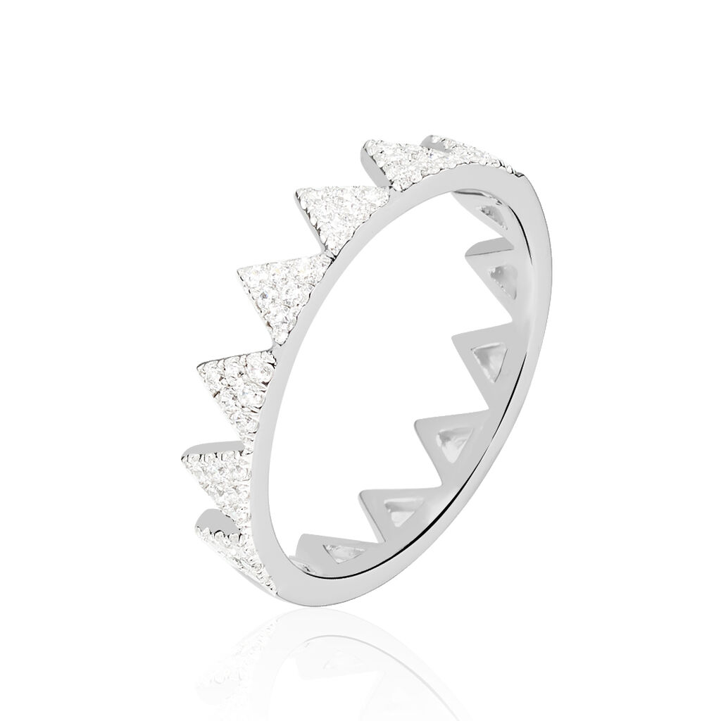 Bague Doria Argent Blanc Oxyde De Zirconium - Bagues avec pierre Femme | Marc Orian