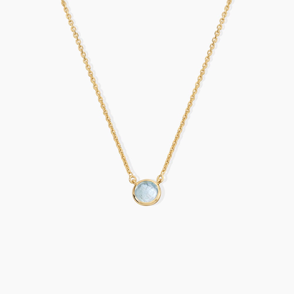 Collier Arenale Argent Dor&eacute; A L'Or 750/1000 Topaze - Colliers avec pierres Femme | Marc Orian